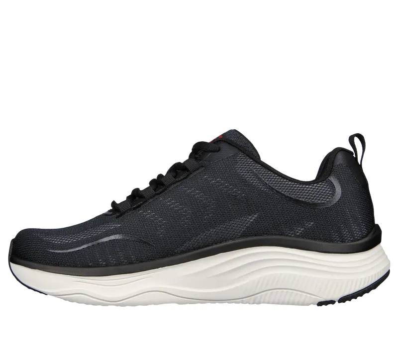 Skechers Relaxed Fit: D’Lux Fitness – Major Stride – Zwart / Rood (232615-BKRD)