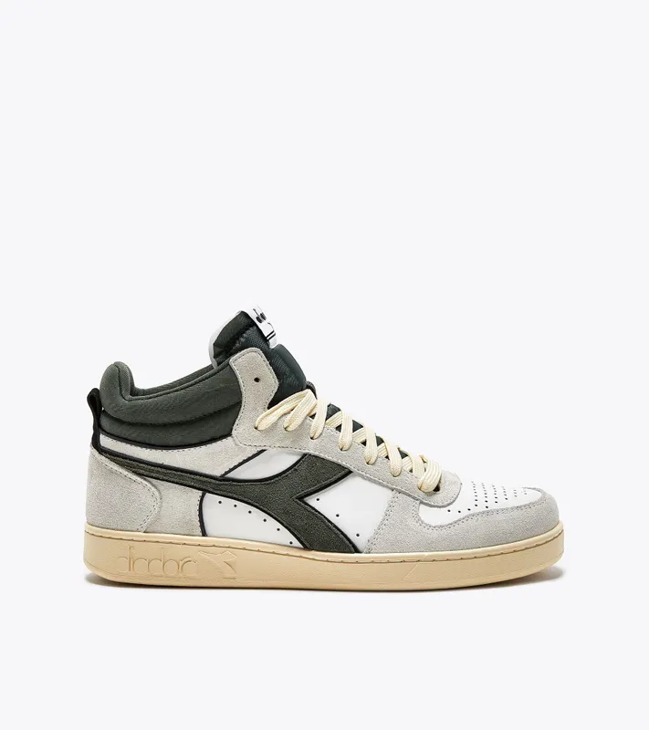 Diadora Magic Basket Demi Cut Suede Leather White / Dark Forest (501.178563_C7727)