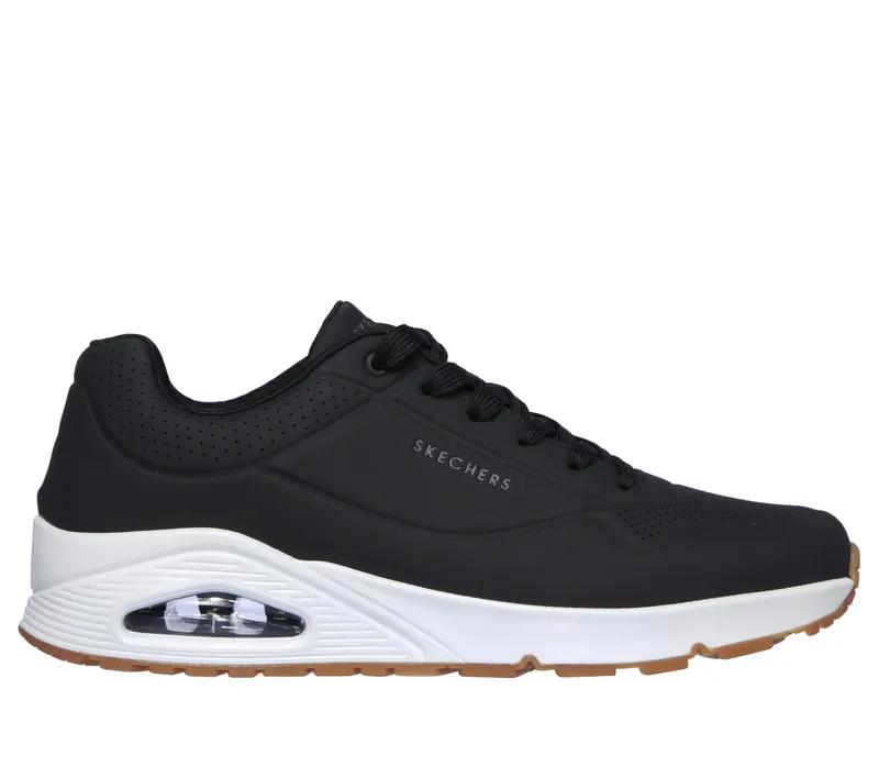 Skechers Uno – Stand On Air – Zwart (52458-BLK)