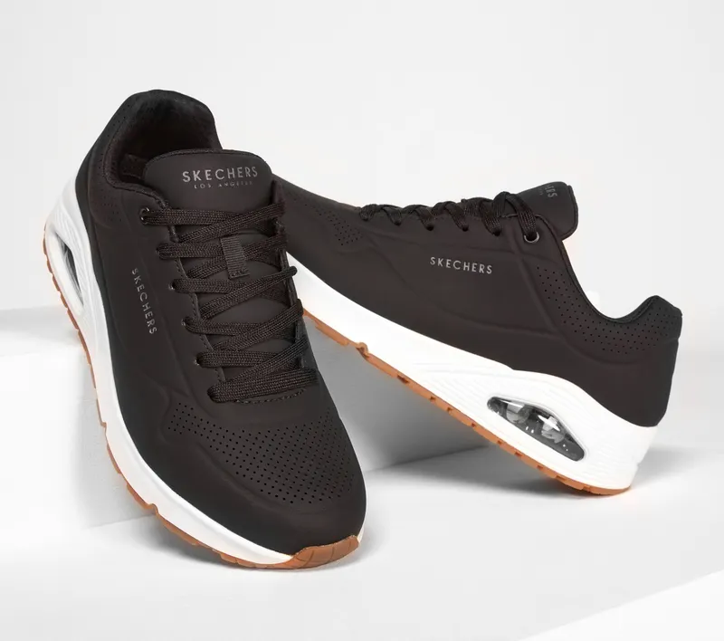 Skechers Uno – Stand On Air – Zwart (52458-BLK)