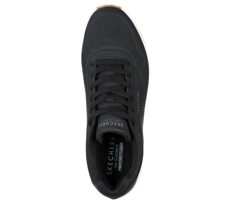 Skechers Uno – Stand On Air – Zwart (52458-BLK)
