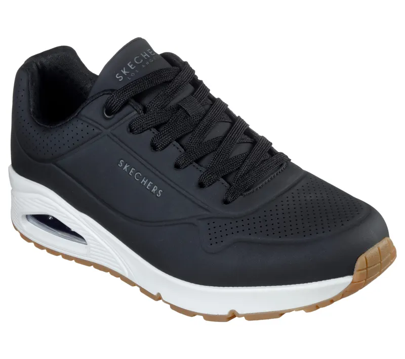 Skechers Uno – Stand On Air – Zwart (52458-BLK)