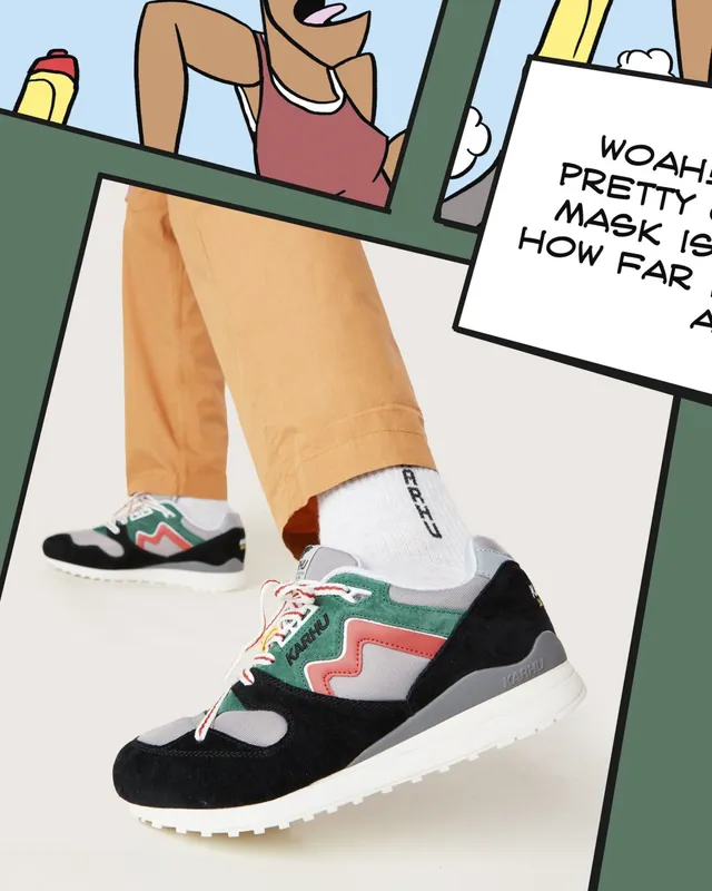 Karhu Synchron Classic – Jet Black / Hot Sauce (F802666)