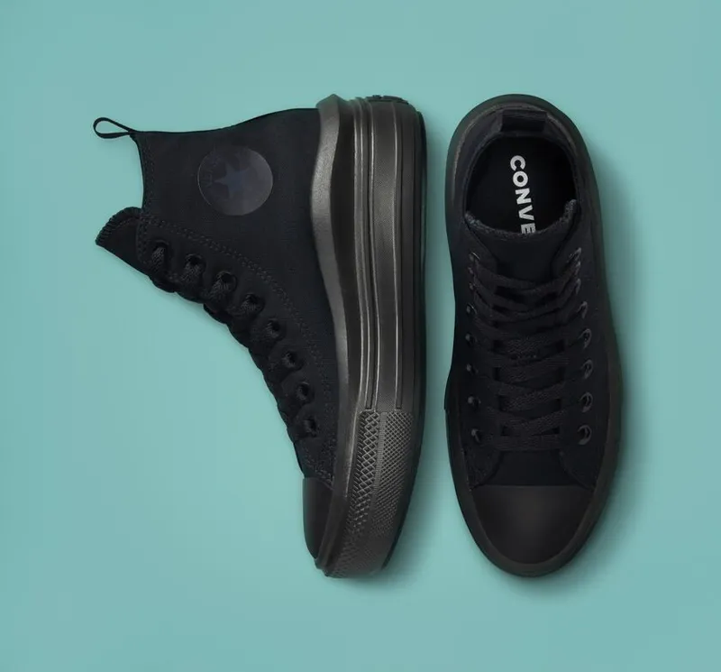 Converse Chuck Taylor All Star Move Platform Zwart/zwart/dk Smoke Grey (A03668C)