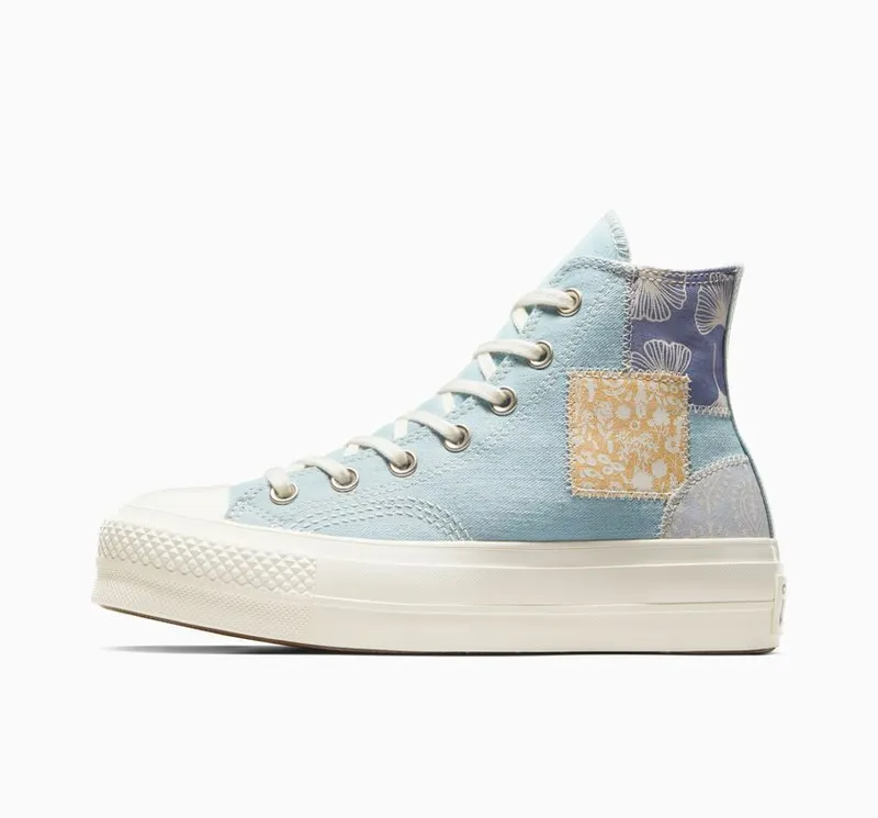 Converse Chuck Taylor All Star Lift Platform Denim Patchwork Blue/blue/egret (A06821C)