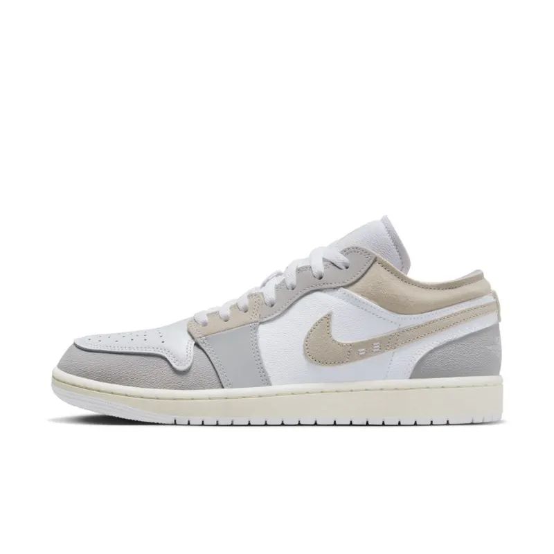 Air Jordan 1 Low OG EX ‘Foam’ Tech Grey / Light Orewood Brown-White-Sail (DN1635-002)