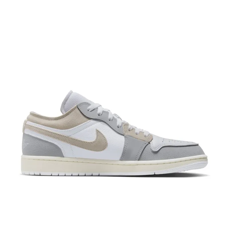Air Jordan 1 Low OG EX ‘Foam’ Tech Grey / Light Orewood Brown-White-Sail (DN1635-002)