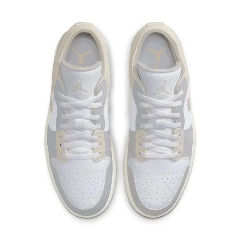 Air Jordan 1 Low OG EX ‘Foam’ Tech Grey / Light Orewood Brown-White-Sail (DN1635-002)
