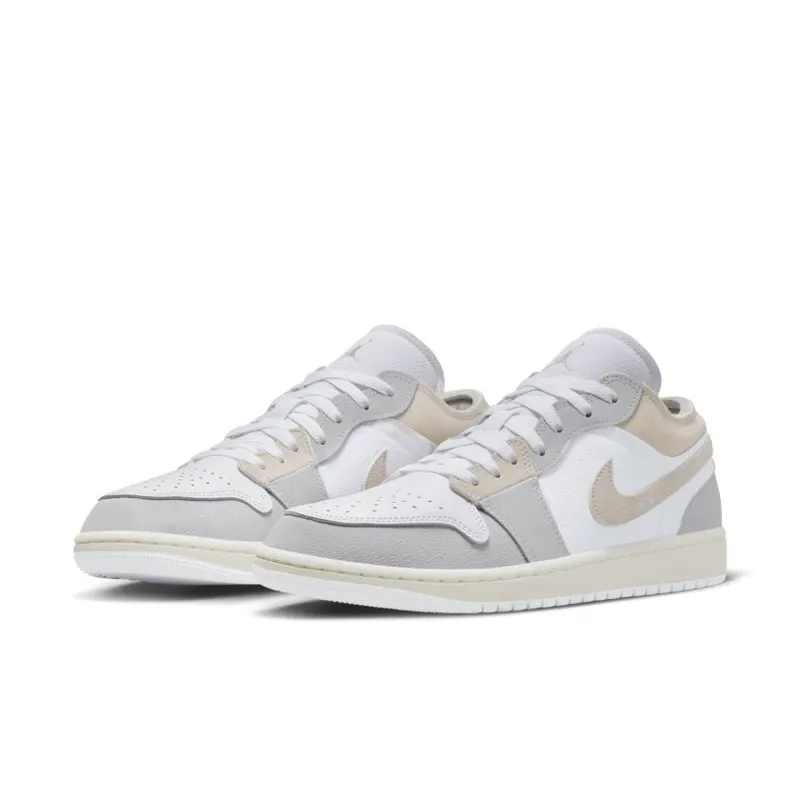 Air Jordan 1 Low OG EX ‘Foam’ Tech Grey / Light Orewood Brown-White-Sail (DN1635-002)
