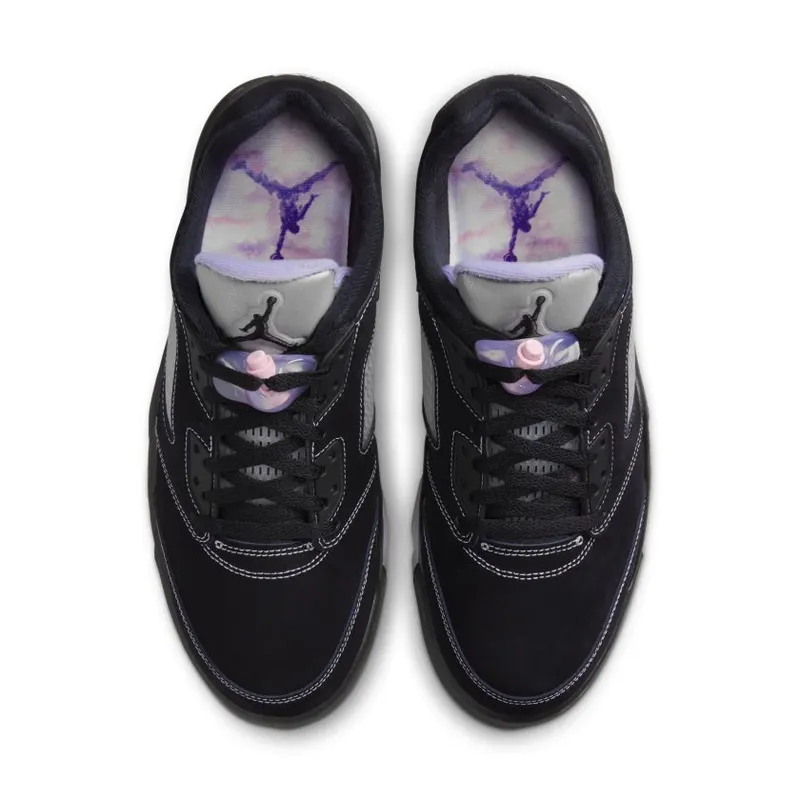 Air Jordan 5 Low ‘Dongdan’ Black / White-Lilac Ice-Pink Rise (DX4355-015)