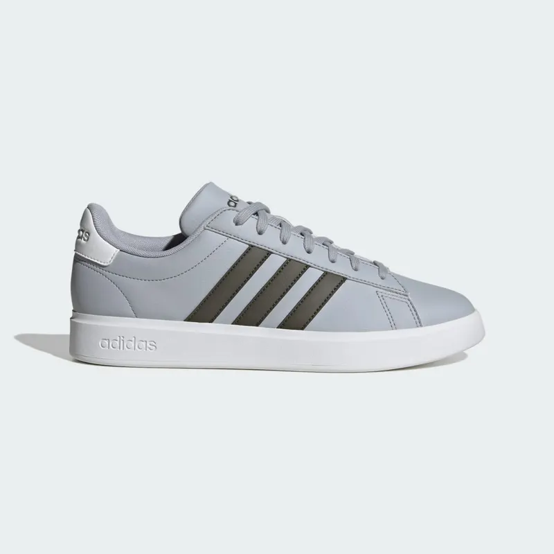 adidas Grand Court Cloudfoam Comfort Halo Silver / Shadow Olive / Cloud White (ID4468)