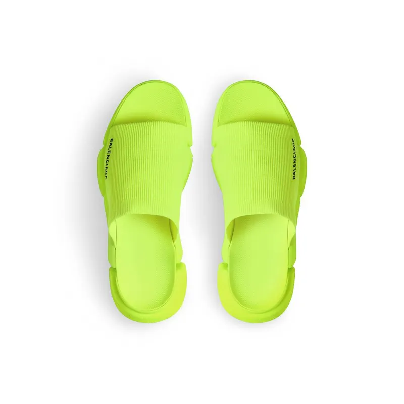 Balenciaga Speed 2.0 Recycled Knit Slide Sandal Fluo Yellow (711453W2DBH7071)