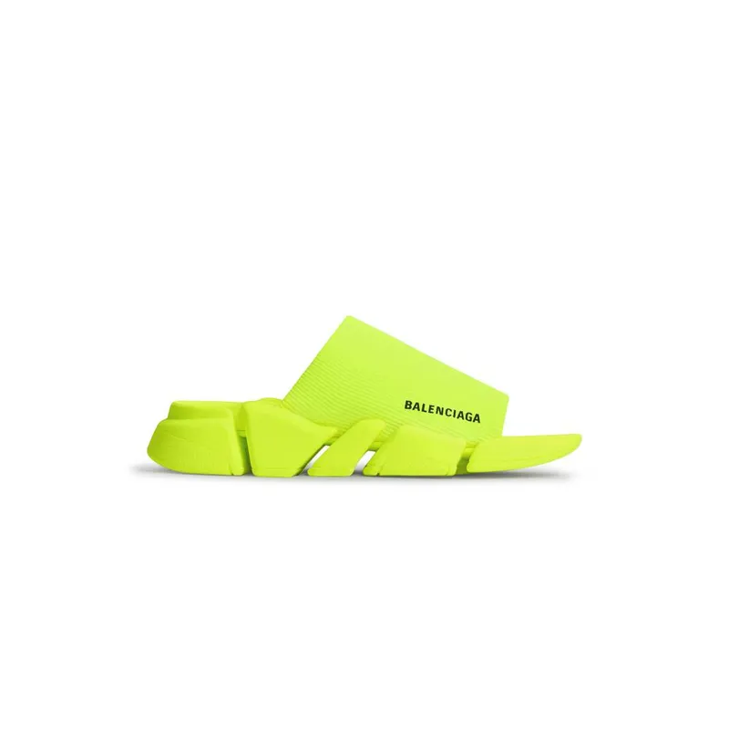 Balenciaga Speed 2.0 Recycled Knit Slide Sandal Fluo Yellow (711453W2DBH7071)