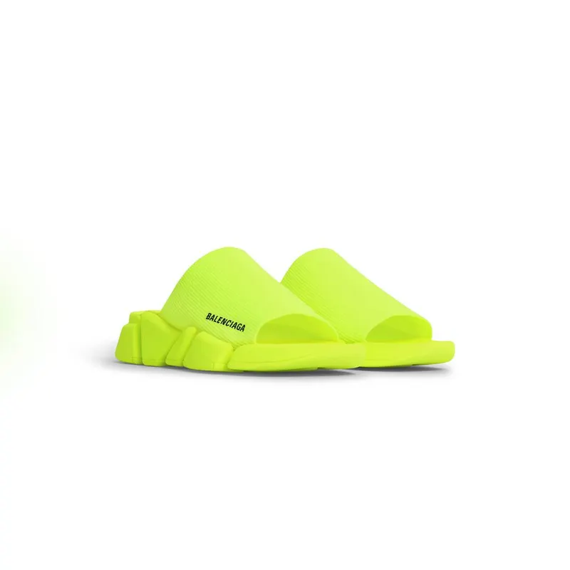 Balenciaga Speed 2.0 Recycled Knit Slide Sandal Fluo Yellow (711453W2DBH7071)
