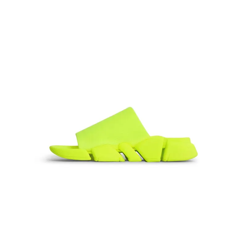 Balenciaga Speed 2.0 Recycled Knit Slide Sandal Fluo Yellow (711453W2DBH7071)