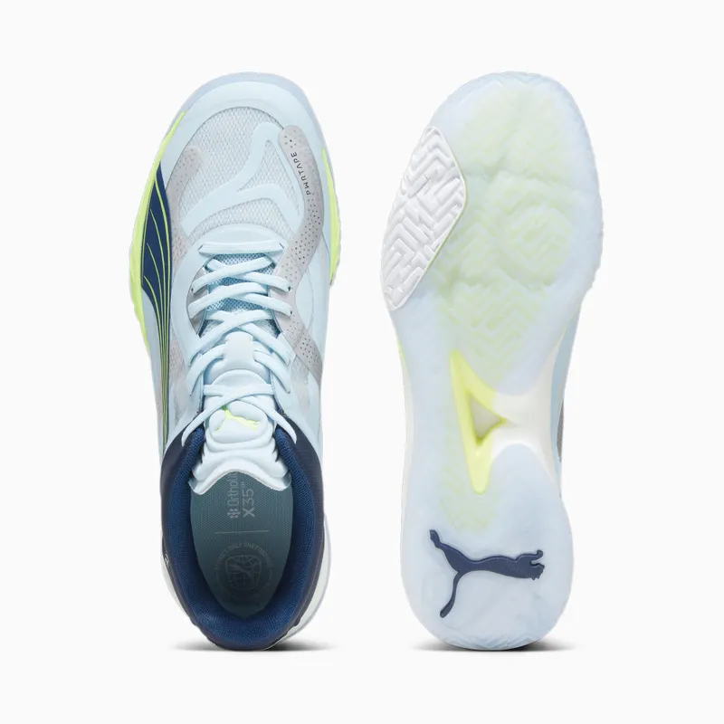 Puma Accelerate NITRO SQD zaalschoenen Blauw/Wit/Zilver (107293-01)