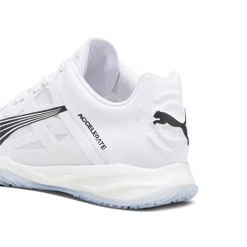 Puma Accelerate NITRO SQD zaalschoenen Wit/Zwart/Grijs (107293-03)