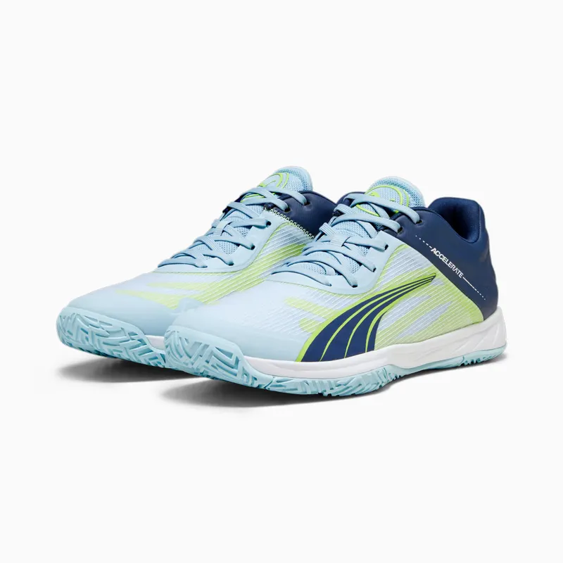 Puma Accelerate Turbo zaalschoenen Blauw/Wit/Zilver (107340-01)