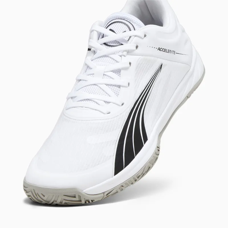 Puma Accelerate Turbo zaalschoenen Wit/Zwart/Grijs (107340-02)