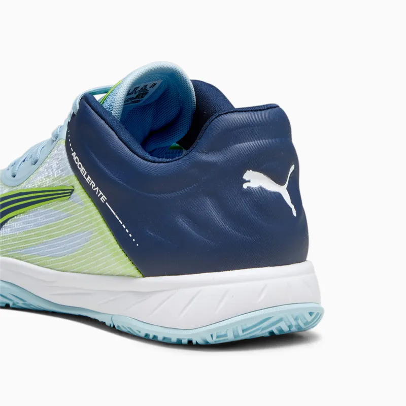Puma Accelerate Turbo zaalschoenen Blauw/Wit/Zilver (107340-01)
