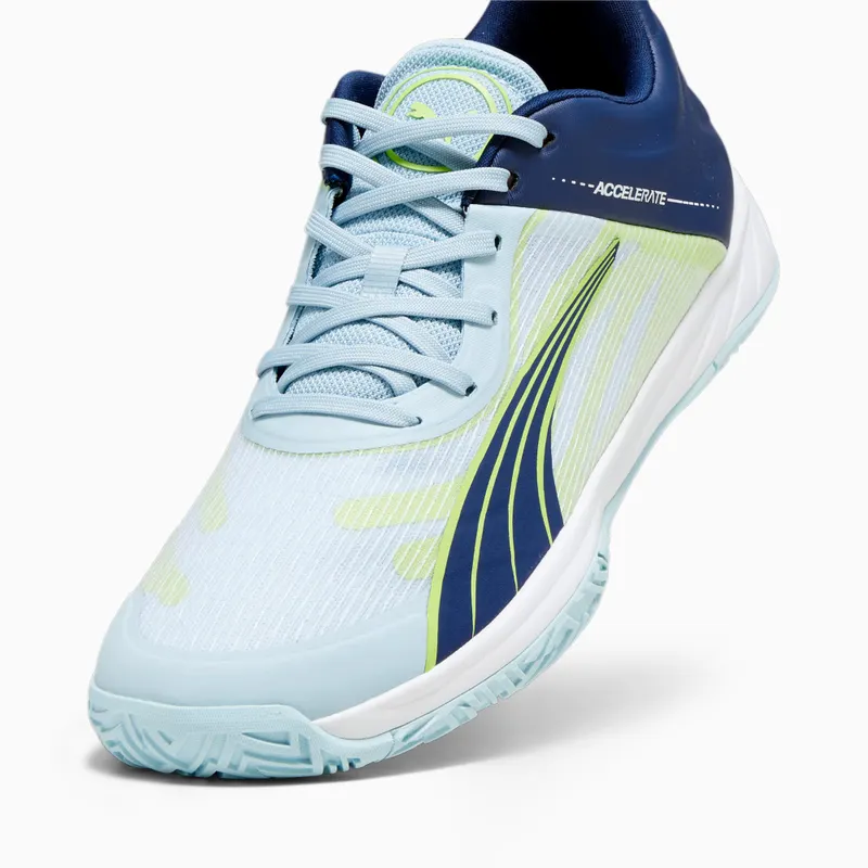 Puma Accelerate Turbo zaalschoenen Blauw/Wit/Zilver (107340-01)
