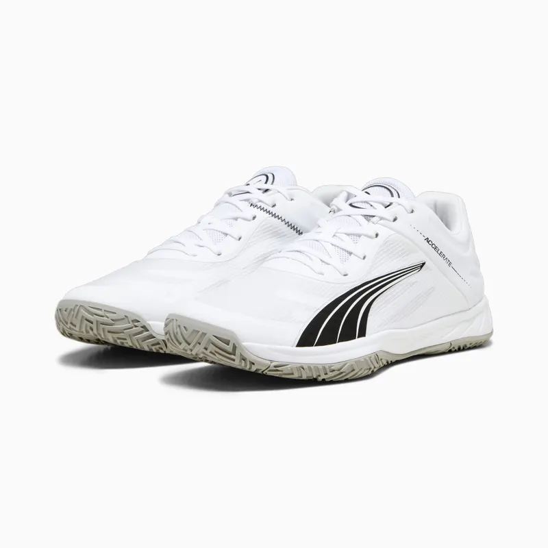 Puma Accelerate Turbo zaalschoenen Wit/Zwart/Grijs (107340-02)