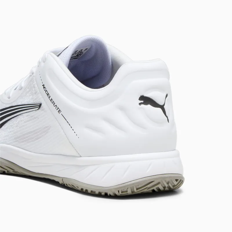 Puma Accelerate Turbo zaalschoenen Wit/Zwart/Grijs (107340-02)