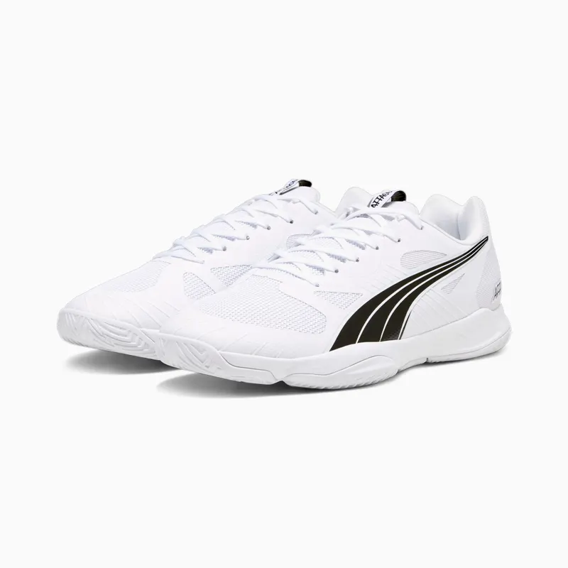 Puma Attacourt zaalschoenen Wit/Zwart/Grijs (107339-01)