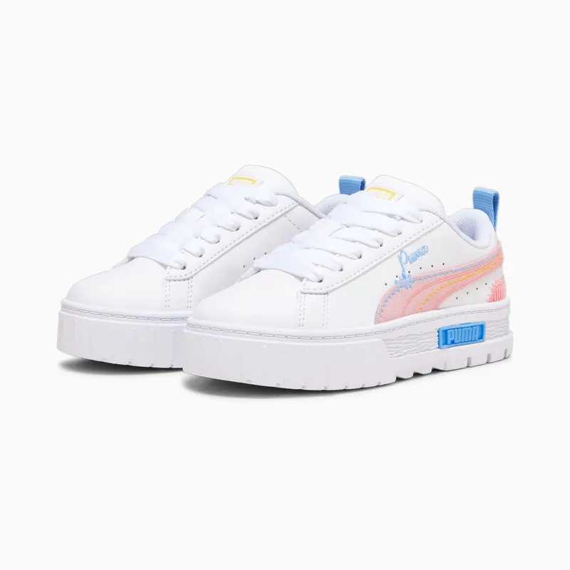 Puma Mayze Sweater Weather Wit/Blauw/Roze (392633-01)