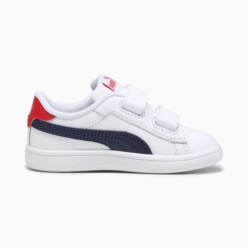 Puma Smash 3.0 leren V Wit/Blauw/Rood (392034-11)
