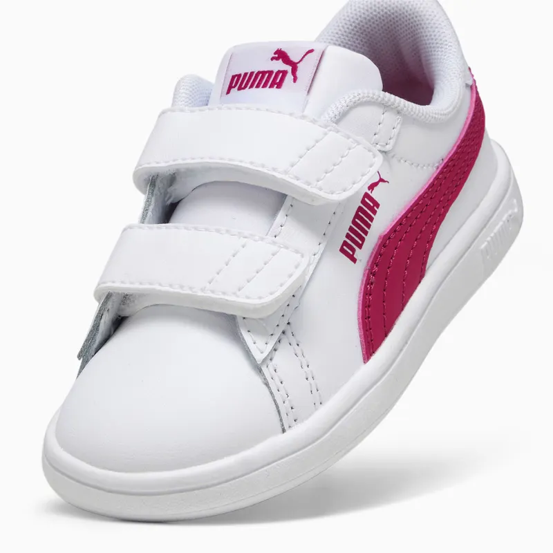 Puma Smash 3.0 leren V Wit/Roze (392034-10)