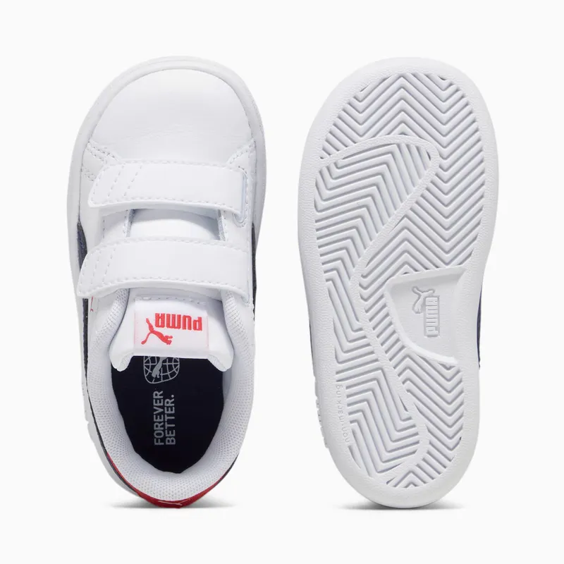 Puma Smash 3.0 leren V Wit/Blauw/Rood (392034-11)