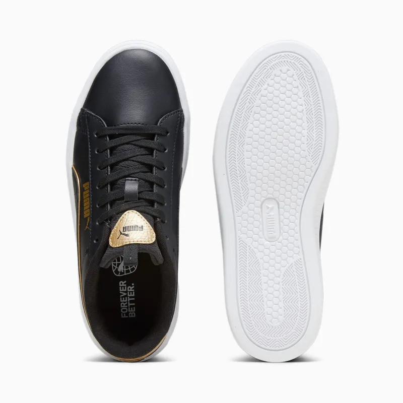 Puma Smash Platform v3 Pop Up damessneakers Goud/Zwart/Wit (392504-01)
