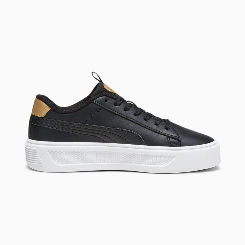 Puma Smash Platform v3 Pop Up damessneakers Goud/Zwart/Wit (392504-01)