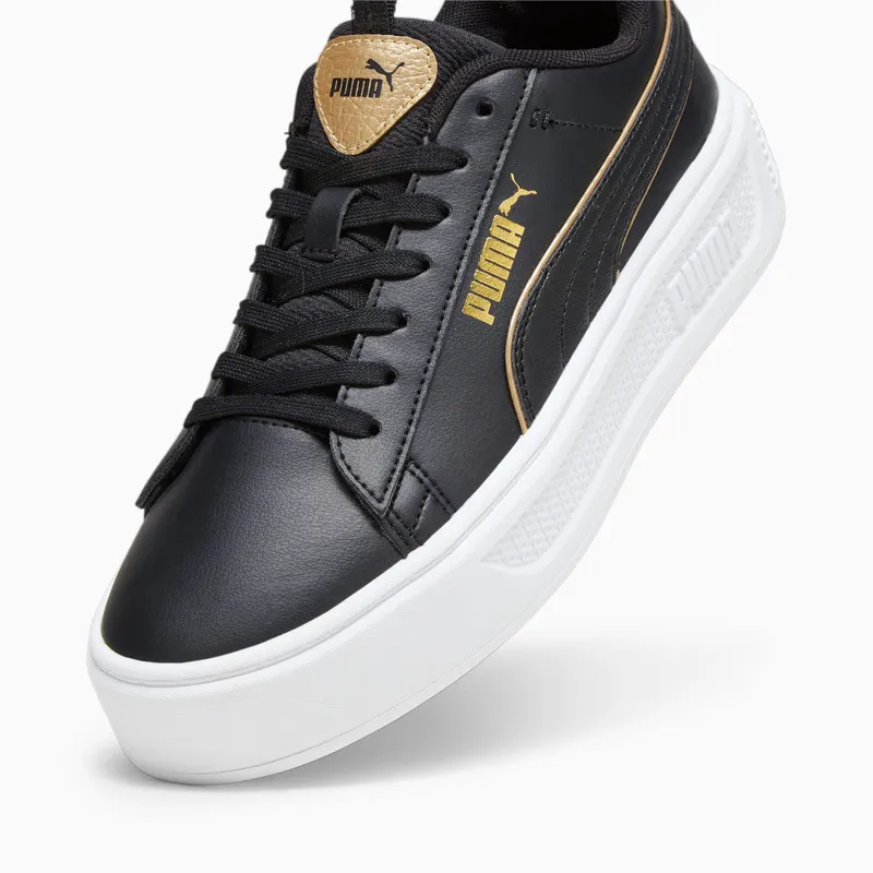 Puma Smash Platform v3 Pop Up damessneakers Goud/Zwart/Wit (392504-01)