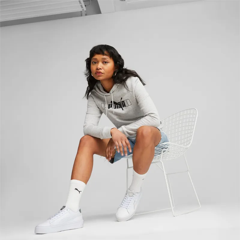 Puma Smash Platform v3 Pop Up damessneakers Zilver/Wit (392504-02)