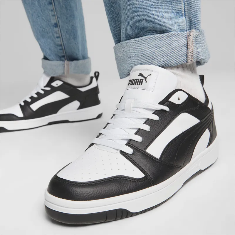 Puma Rebound V6 Laag Wit/Zwart (392328-01)