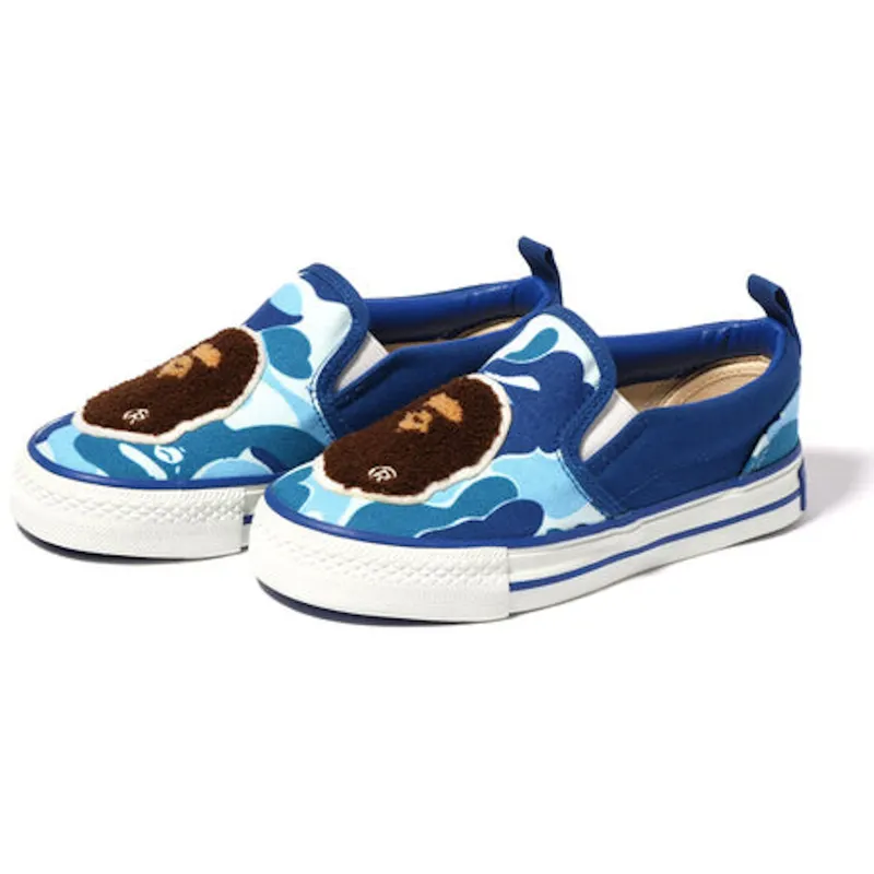 A Bathing Ape Ape Head Slip On Blue ABC Camo (PS) (1I30-391-001 BLU)