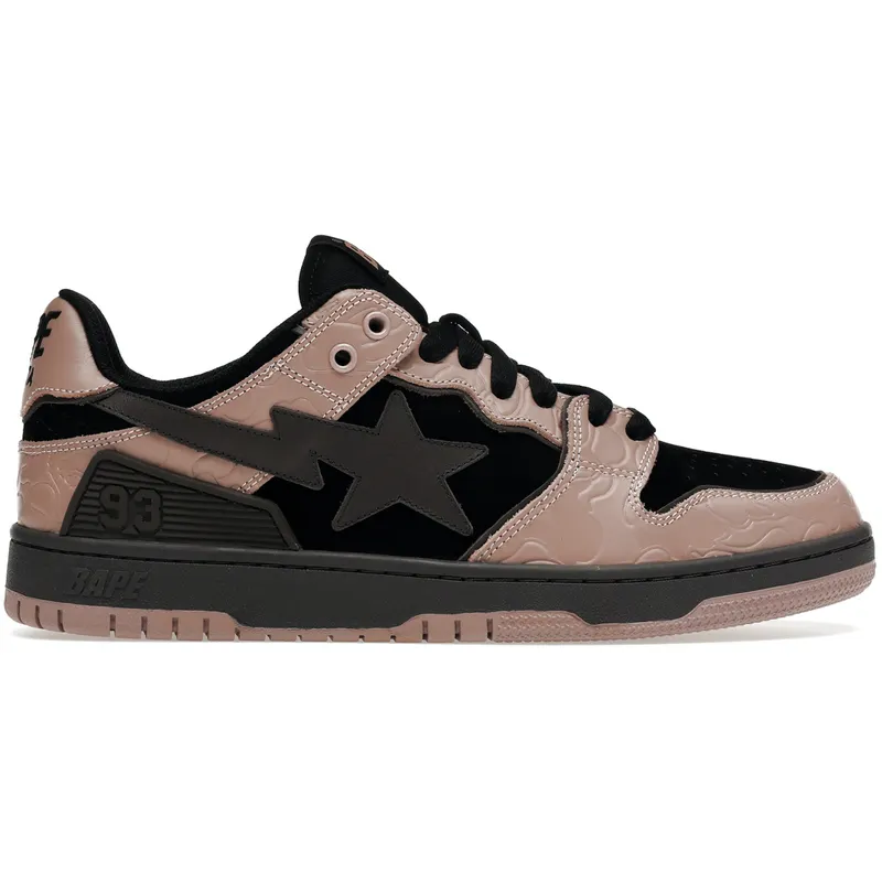 A Bathing Ape Bape SK8 Sta Dirty Pink Black (1H80-191-016)