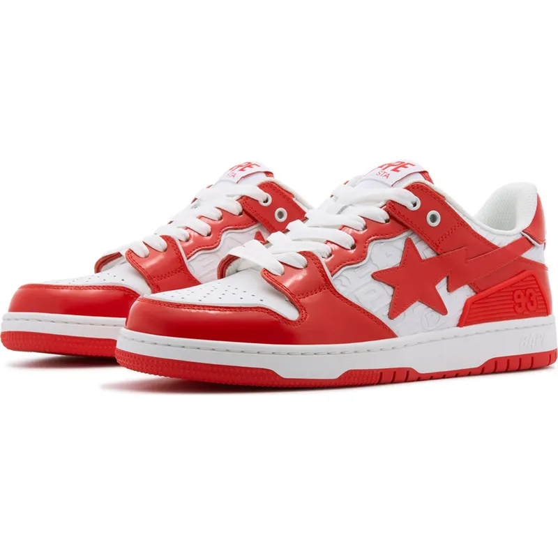 A Bathing Ape Bape SK8 Sta Red White (001FWJ201003_RED)