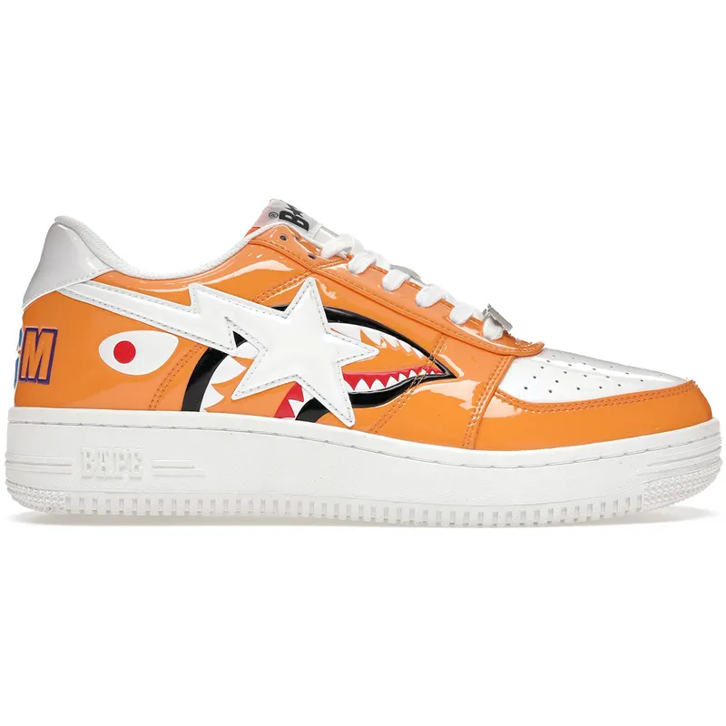 A Bathing Ape Bape Sta Low Color Block Shark Orange (1G80191009)