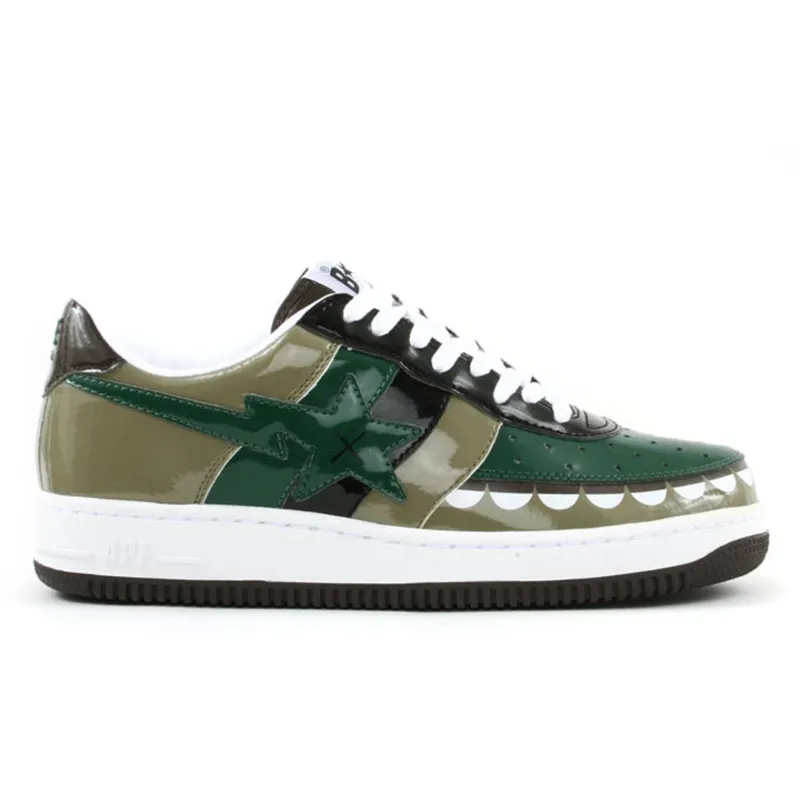 A Bathing Ape Bape Sta Low KAWS Chompers Dark Green (FS-029 658)