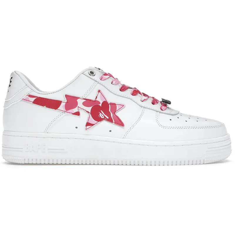 A Bathing Ape Bape Sta Low White ABC Camo Pink (2021) (1H20191045-PNK)