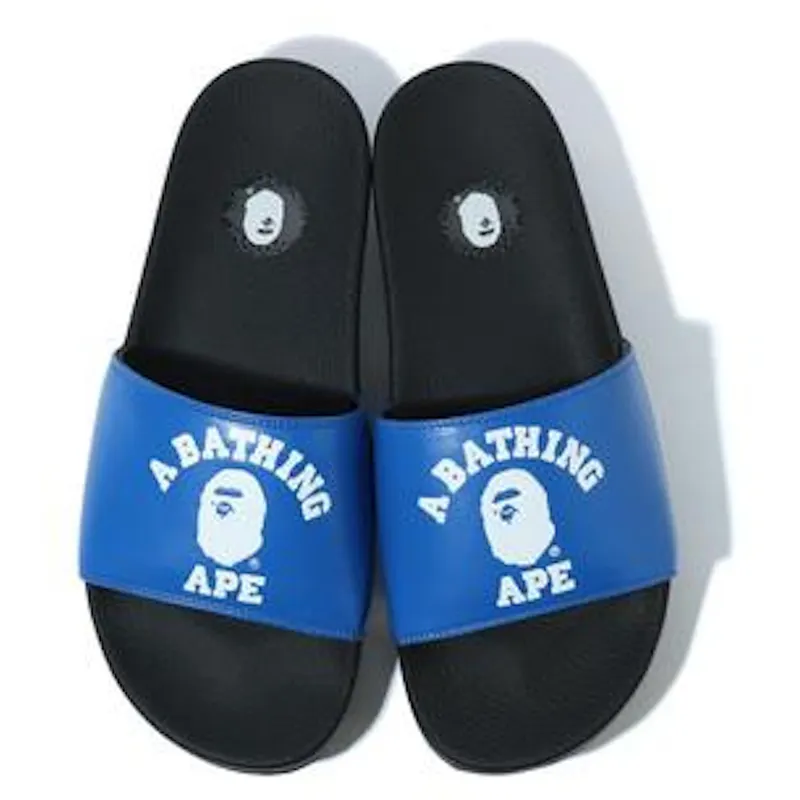 A Bathing Ape College Slide Sandals Blue (1G20191011-BLU)