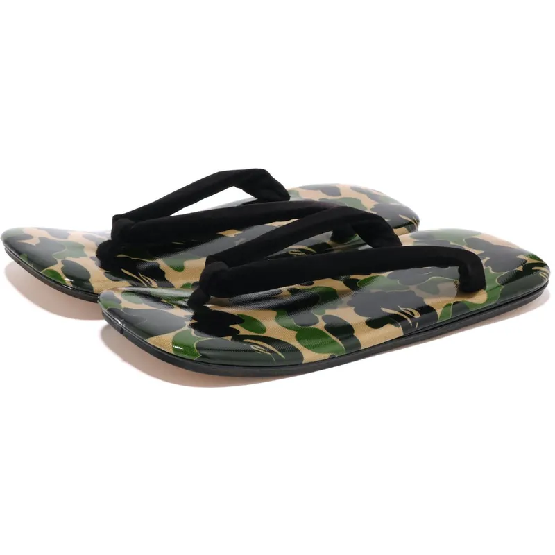 A Bathing Ape Japanese Sandal Green ABC Camo (1J30-191-009)