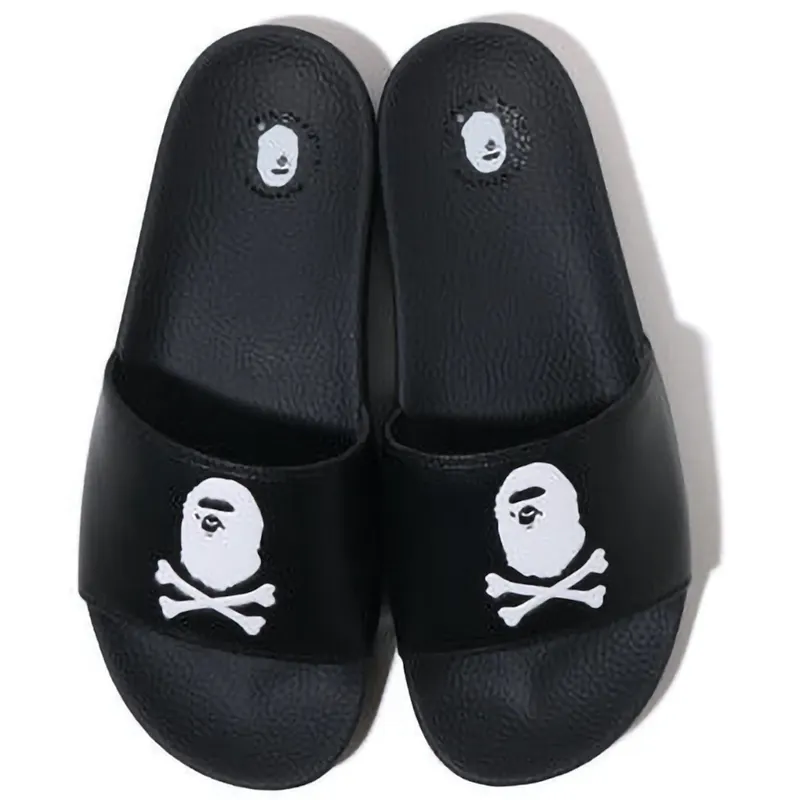 A Bathing Ape Slide Sandals Crossbone Black (4I20191001)