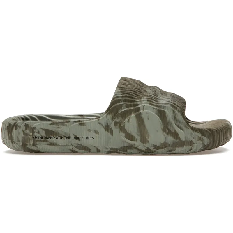 adidas Adilette 22 Slides Olive Strata Silver Green (HP6517)