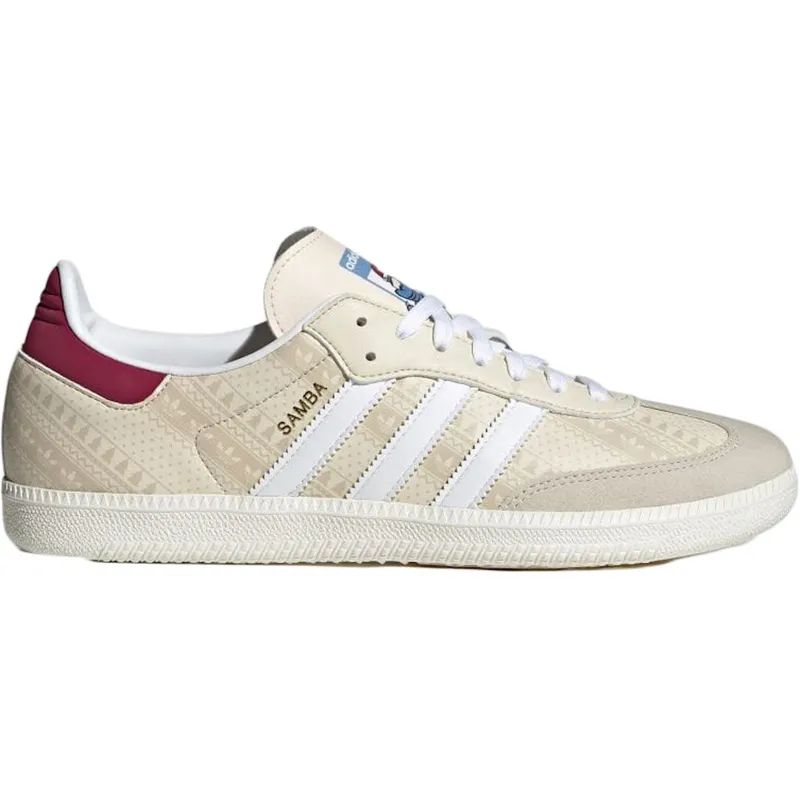 adidas Samba Wonder White Legacy Burgundy (ID4198)
