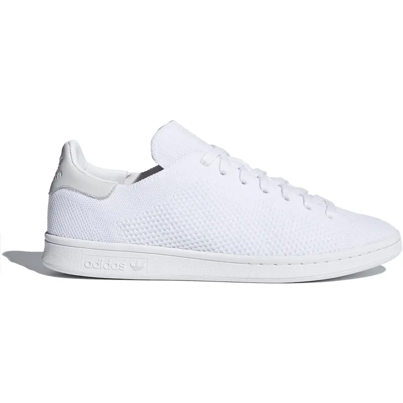 adidas Stan Smith Primeknit Triple White Leather Heel (CQ3032)