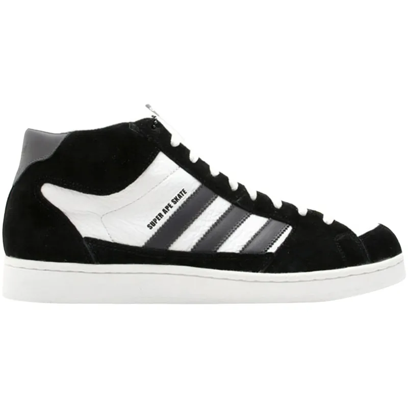 adidas Superskate Mid Bape Super Ape Skate White Black Graphite (40051)